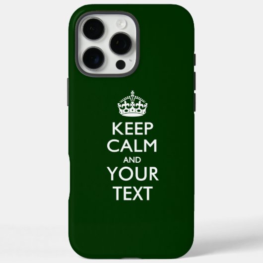 Personalisiert BEHALTEN CALM UND Ihr Text Case-Mate iPhone Hülle (Rückseite)