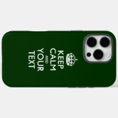 Personalisiert BEHALTEN CALM UND Ihr Text Case-Mate iPhone Hülle (Rückseite (Horizontal))