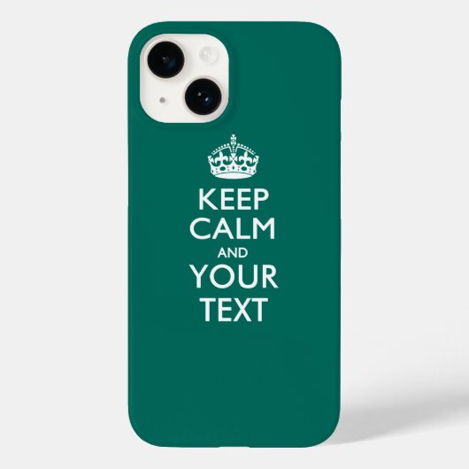 Personalisiert BEHALTEN CALM UND Ihr Text Case-Mate iPhone Hülle (Rückseite)
