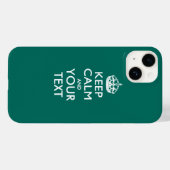Personalisiert BEHALTEN CALM UND Ihr Text Case-Mate iPhone Hülle (Rückseite (Horizontal))