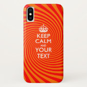 Personalisiert BEHALTEN CALM UND Ihr Text Case-Mate iPhone Hülle (Rückseite)