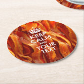 Personalisiert BEHALTEN CALM UND Ihr Text für Baco Runder Pappuntersetzer (Angewinkelt)