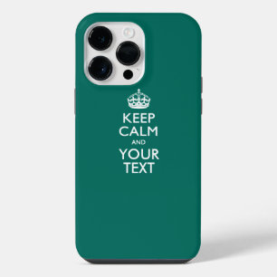 Personalisiert BEHALTEN CALM UND Ihr Text iPhone 14 Pro Max Hülle