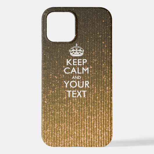 Personalisiert BEHALTEN CALM UND Ihr Text iPhone Hülle (Rückseite)