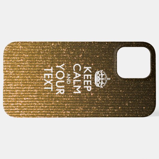 Personalisiert BEHALTEN CALM UND Ihr Text iPhone Hülle (Hinten horizontal)