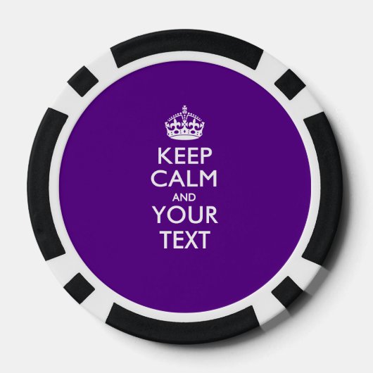 Personalisiert BEHALTEN CALM UND Ihr Text Pokerchips (Rückseite)