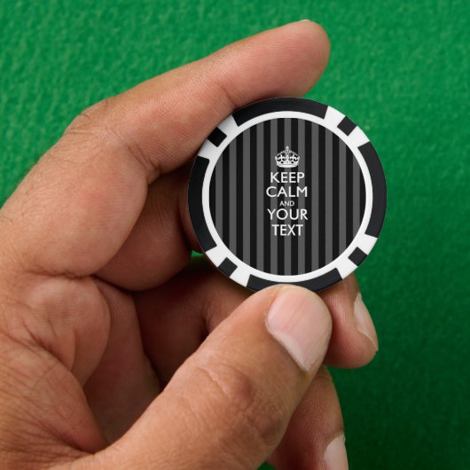 Personalisiert BEHALTEN CALM UND Ihr Text Pokerchips (Hand)