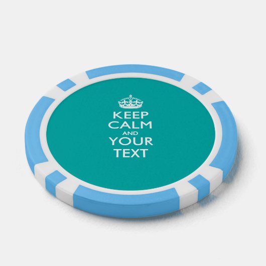 Personalisiert BEHALTEN CALM UND Ihr Text Pokerchips (Einzeln)