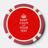 Personalisiert BEHALTEN CALM UND Ihr Text Pokerchips (Rückseite)