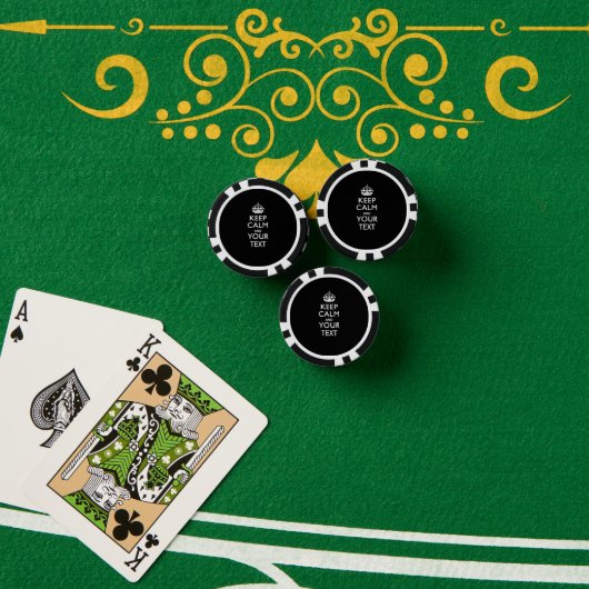 Personalisiert BEHALTEN CALM UND Ihr Text Pokerchips (Pokertisch (Stapel))