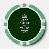 Personalisiert BEHALTEN CALM UND Ihr Text Pokerchips (Vorderseite)