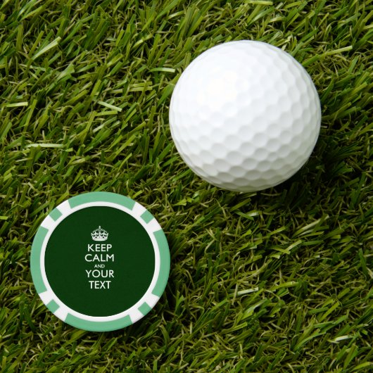 Personalisiert BEHALTEN CALM UND Ihr Text Pokerchips (Goldmontage-Clips)