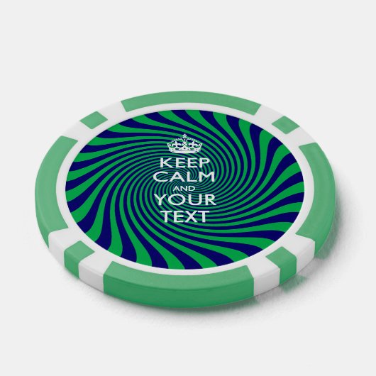 Personalisiert BEHALTEN CALM UND Ihr Text Pokerchips (Einzeln)