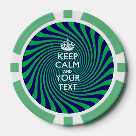 Personalisiert BEHALTEN CALM UND Ihr Text Pokerchips (Vorderseite)