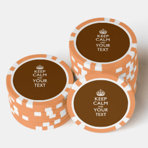 Personalisiert BEHALTEN CALM UND Ihr Text Pokerchips