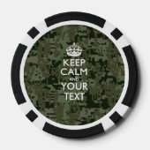 Personalisiert BEHALTEN CALM UND Ihr Text Pokerchips (Rückseite)