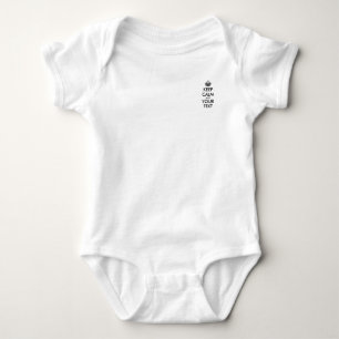Personalisiert BEHALTEN CALM und IHRER TEXT Baby Strampler