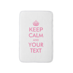 Personalisiert BEHALTEN CALM und IHRER TEXT Badematte