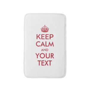 Personalisiert BEHALTEN CALM und IHRER TEXT Badematte