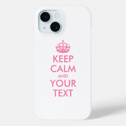 Personalisiert BEHALTEN CALM und IHRER TEXT Case-Mate iPhone Hülle (Rückseite)