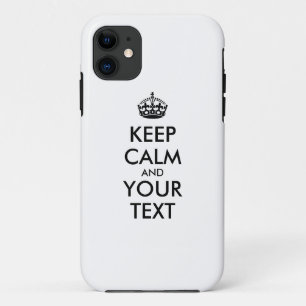 Personalisiert BEHALTEN CALM und IHRER TEXT iPhone 11 Hülle