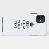 Personalisiert BEHALTEN CALM und IHRER TEXT Case-Mate iPhone Hülle (Rückseite (Horizontal))