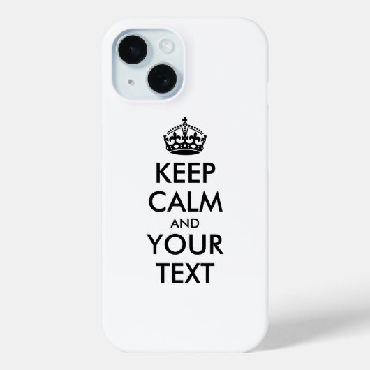 Personalisiert BEHALTEN CALM und IHRER TEXT Case-Mate iPhone Hülle (Rückseite)