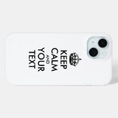 Personalisiert BEHALTEN CALM und IHRER TEXT Case-Mate iPhone Hülle (Rückseite (Horizontal))