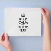 Personalisiert BEHALTEN CALM und IHRER TEXT Flyer (Hand)