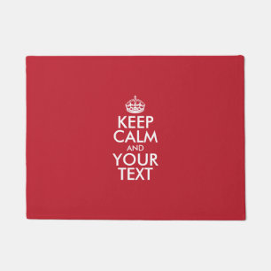 Personalisiert BEHALTEN CALM und IHRER TEXT Fußmatte