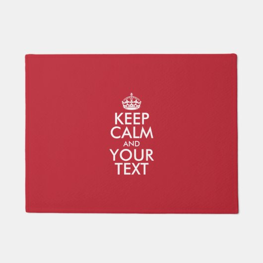 Personalisiert BEHALTEN CALM und IHRER TEXT Fußmatte (Vorderseite)