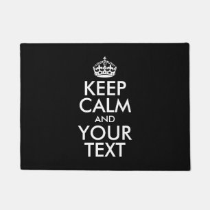 Personalisiert BEHALTEN CALM und IHRER TEXT Fußmatte
