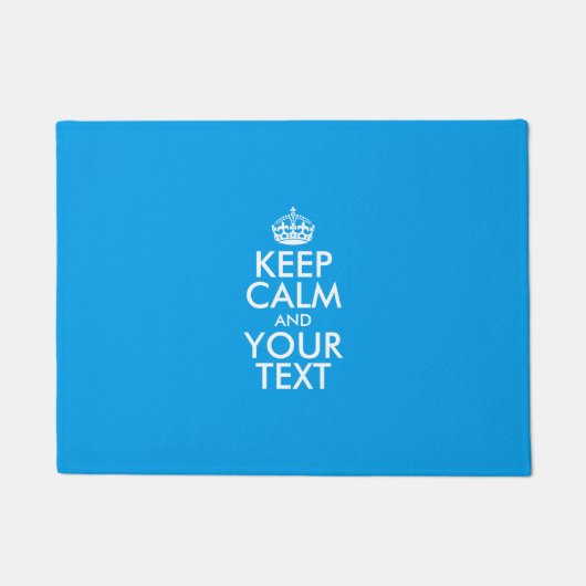 Personalisiert BEHALTEN CALM und IHRER TEXT Fußmatte (Vorderseite)