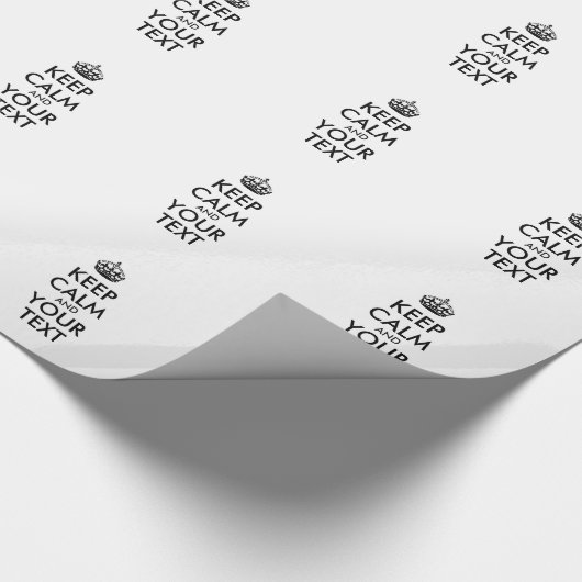 Personalisiert BEHALTEN CALM und IHRER TEXT Geschenkpapier (Ecke)