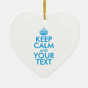 Personalisiert BEHALTEN CALM und IHRER TEXT Keramik Ornament