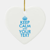 Personalisiert BEHALTEN CALM und IHRER TEXT Keramik Ornament (Hinten)