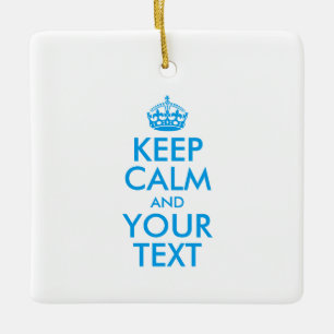 Personalisiert BEHALTEN CALM und IHRER TEXT Keramikornament