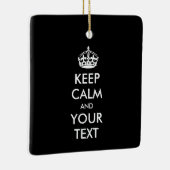 Personalisiert BEHALTEN CALM und IHRER TEXT Keramikornament (Rechts)