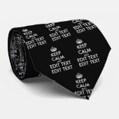 Personalisiert BEHALTEN CALM und IHRER TEXT Krawatte (Gerollt)