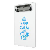 Personalisiert BEHALTEN CALM und IHRER TEXT Mini Klemmbrett (Gewinkelt2)