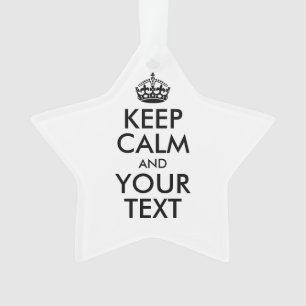 Personalisiert BEHALTEN CALM und IHRER TEXT Ornament