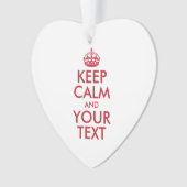 Personalisiert BEHALTEN CALM und IHRER TEXT Ornament (Vorderseite)