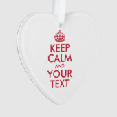 Personalisiert BEHALTEN CALM und IHRER TEXT Ornament (Vorderseite)