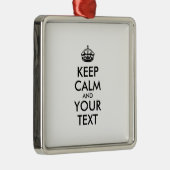 Personalisiert BEHALTEN CALM und IHRER TEXT Ornament Aus Metall (Rechts)