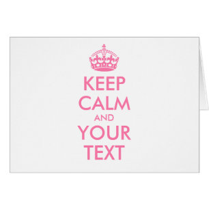 Personalisiert BEHALTEN CALM und IHRER TEXT - rosa