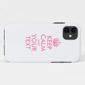 Personalisiert BEHALTEN CALM und IHRER TEXT - rosa Case-Mate iPhone Hülle (Rückseite (Horizontal))