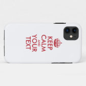 Personalisiert BEHALTEN CALM und IHRER TEXT - rote Case-Mate iPhone Hülle (Rückseite (Horizontal))