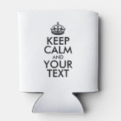 Personalisiert BEHALTEN CALM und IHRER TEXT - schw Dosenkühler (Rückseite)