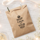 Personalisiert BEHALTEN CALM und IHRER TEXT - schw Geschenktütchen (Ausgeschnitten)