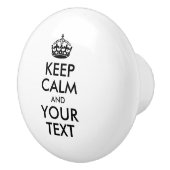 Personalisiert BEHALTEN CALM und IHRER TEXT - schw Keramikknauf (Rechts)